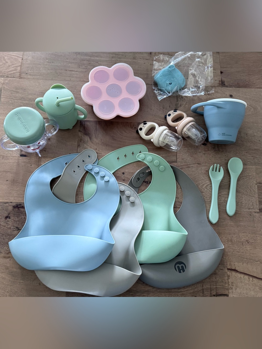 Baby Silicone Bib Set bundle container fruit pacifier